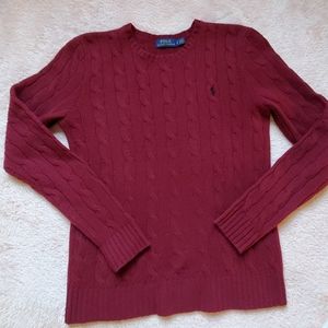 Polo Ralph Lauren Ladies Sweater Wine Size S